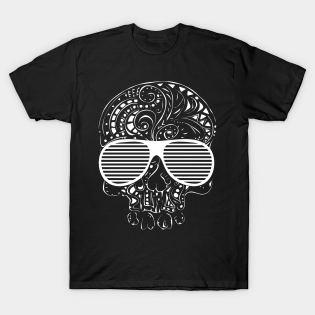 Limited Edition Tribal tattoo style gothic skull T-Shirt by orriart